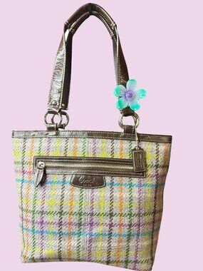 Coach Penelope Tattersall Wool Tweed 2010 - Like New
